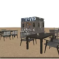 ORPHEE Open Air Bar Night Scene With Outdoor Tables Chairs And Ambient Lighting