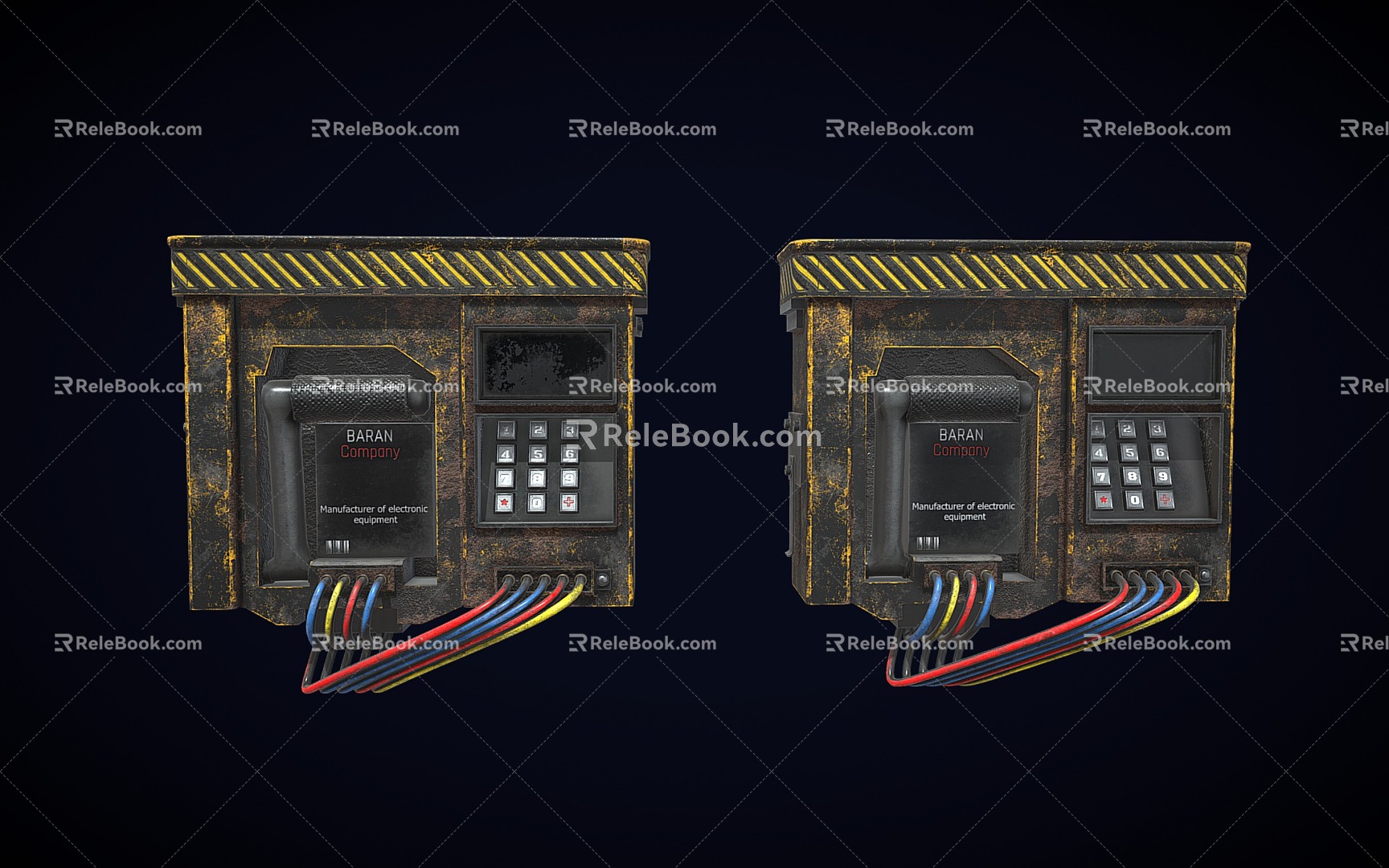 Modern electric switch gate 3d model