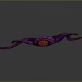 Fantasy Purple Mythical Creature With Multiple Tentacles And Central Red Mouth