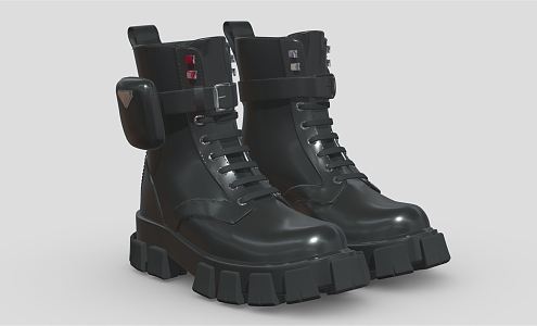 Modern Boots Fashion Boots Leather Boots Short Boots 3d model