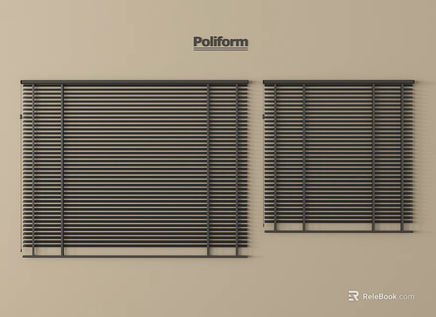 Poliform Blinds Modern Design With Vertical Slats And Sleek Clean Lines 3d model 