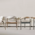 Stylish Single Chair Featuring Wooden Metal Legs And White Beige Upholstery For Home Decor
