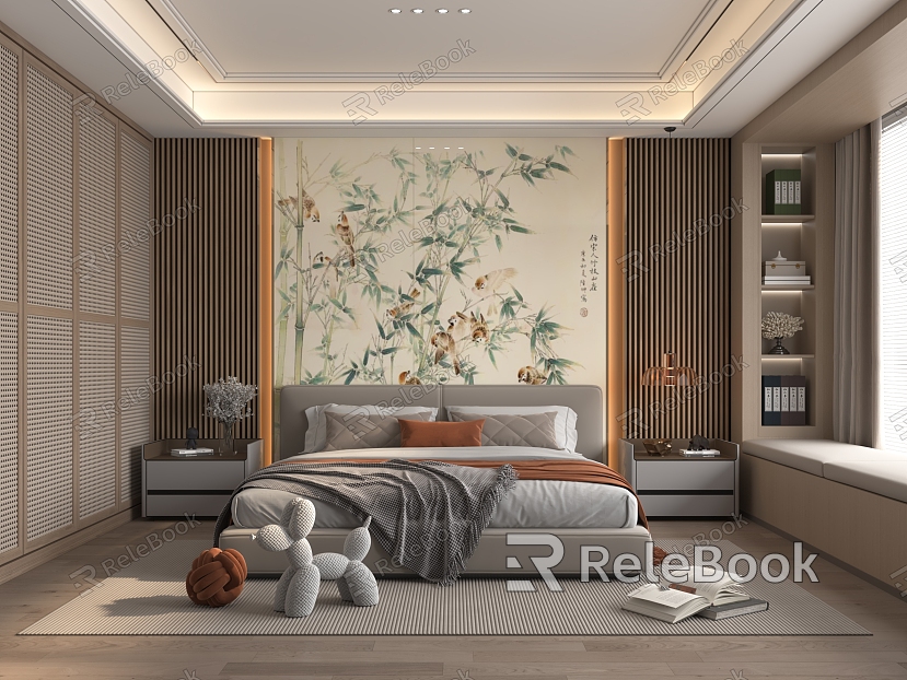 New Chinese bedroom model