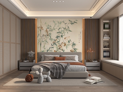 New Chinese bedroom model