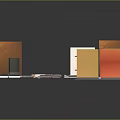 Miniature Retail Shop Models With Various Storefront Designs And Colorful Signage