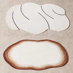 modern shaped carpet shaped carpet 3d model