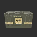 Green Military Weapon Box With Small Arms Equipment Label Third Army Storage Container