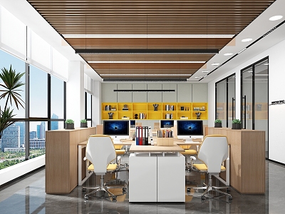 modern public office area office public area 3d model