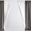 Curtain Fabric Curtain Window Screen Tulle Gauze Curtain 3d model