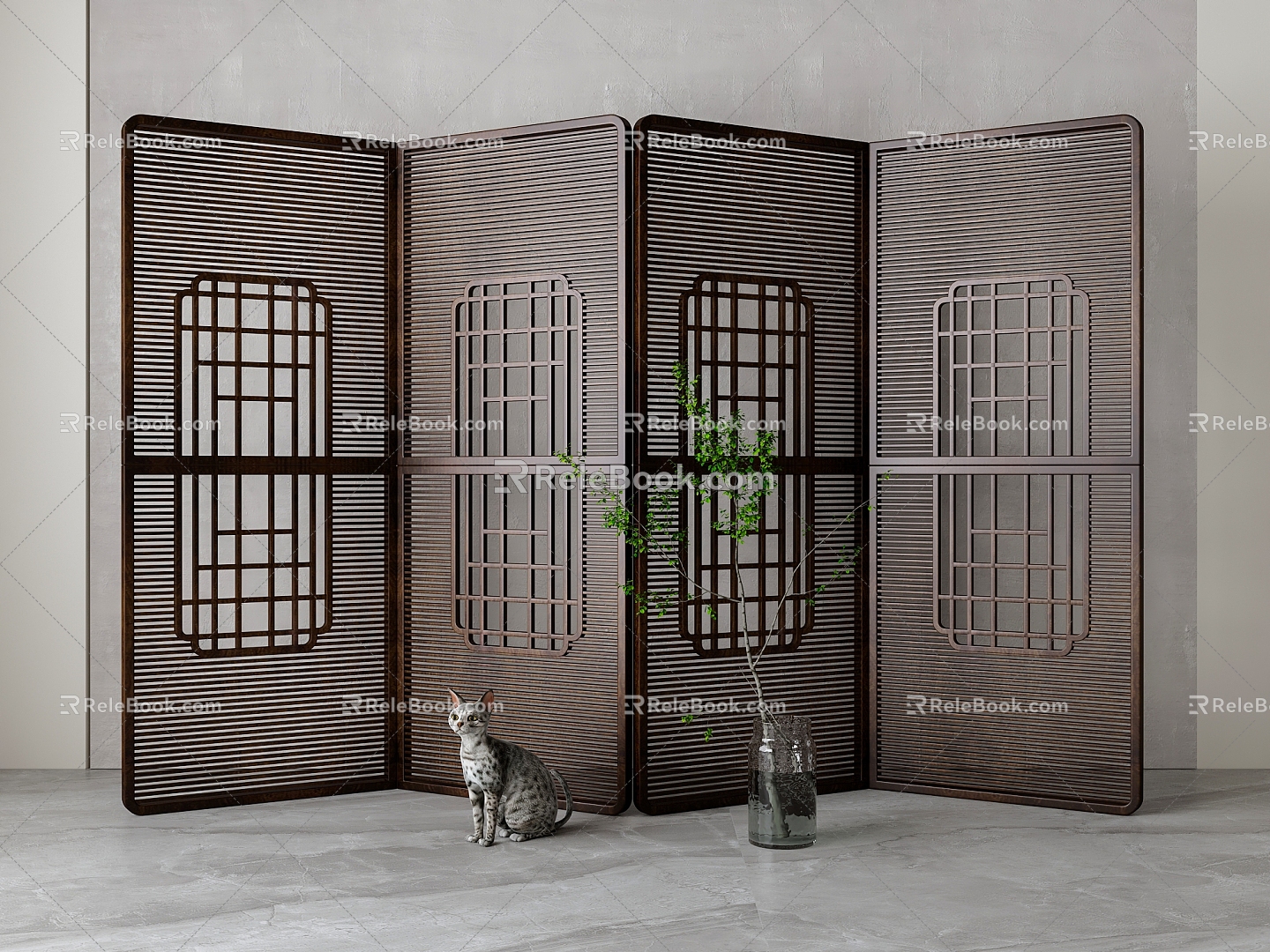 New Chinese-style screen partition model