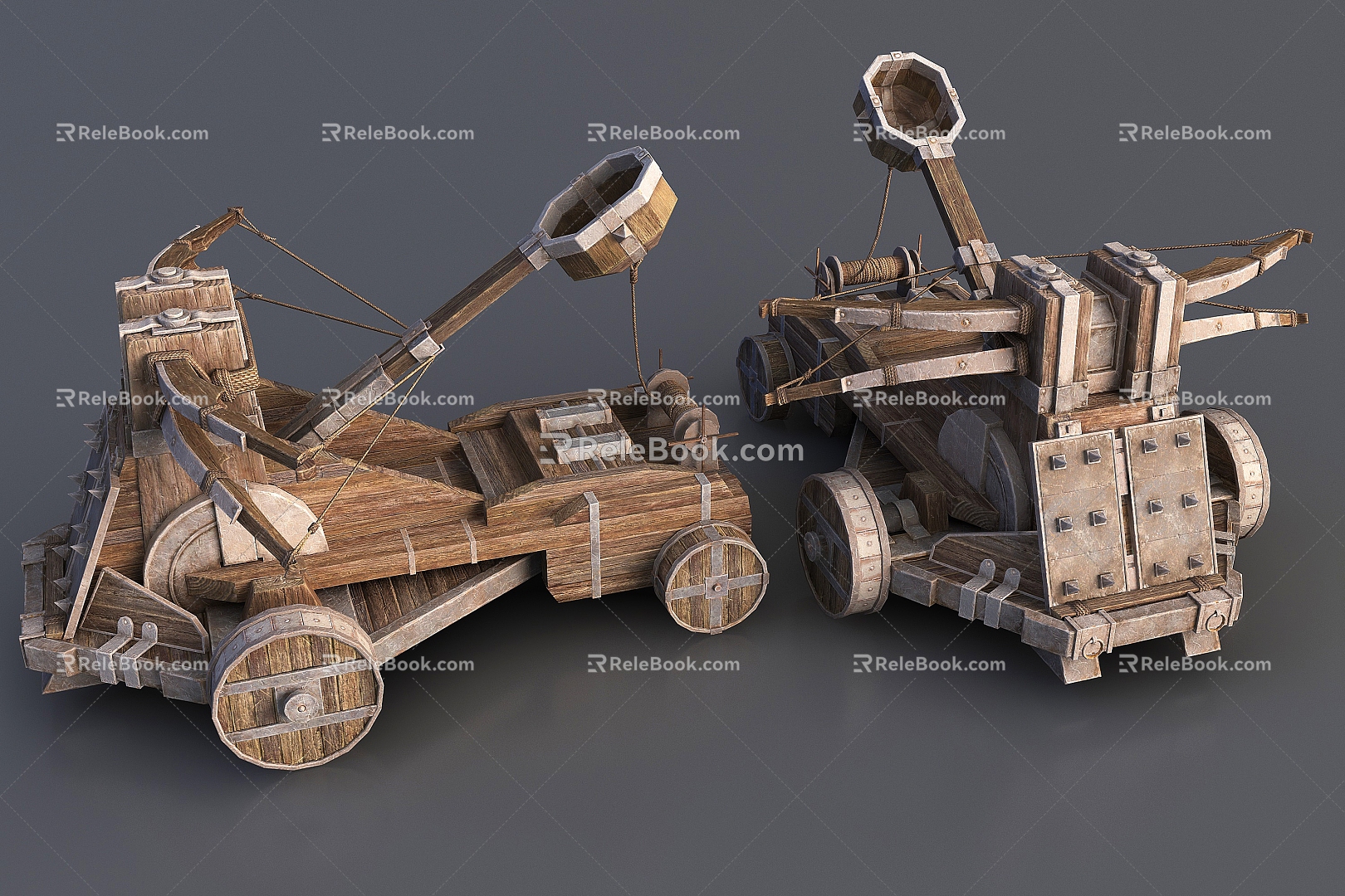 Ancient catapults 3d model