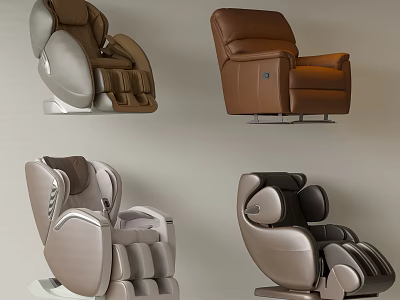 Luxury Modern Massage Chairs With Various Color Options And Ergonomic Design Features 3d model