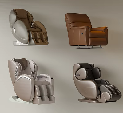 Luxury Modern Massage Chairs With Various Color Options And Ergonomic Design Features 3d model