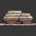 Delicate Stacked Flaky Cookies Arranged On Pink Tray For Pastry