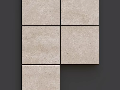 Beige Ceramic Tile Components Arranged With Black Dividing Lines For Wall Structure 3d model