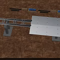 Bridge Construction Structure With Concrete Piers And Elevated Deck Design 3d model