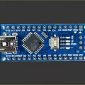 Blue Computer Circuit Board With USB Port Microchip And Electronic Components 3d model