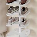 Modern Spiral Multi Layer Shoe Rack in Black and White for Indoor Entryway Holding Shoes