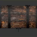 Antique Vintage Wooden Chest With Rustic Wood Finish And Metal Straps