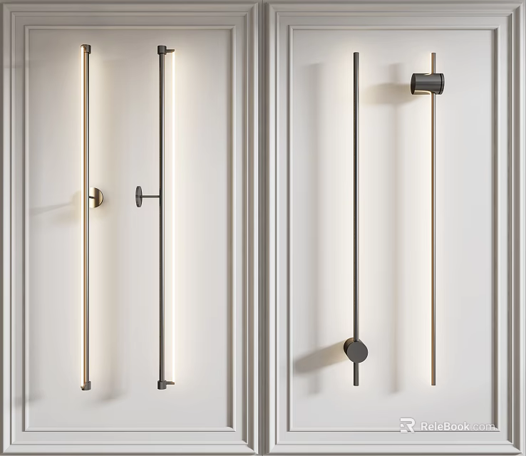 Modern Wall Lamps With Minimalist Metal Design For Contemporary Indoor Lighting 3d model 