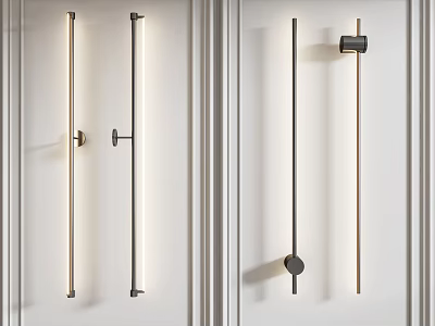 Modern Wall Lamps With Minimalist Metal Design For Contemporary Indoor Lighting 3d model