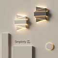 Simplicity Wall Lamp With Modern Geometric Design And Warm Lighting For Home Interior