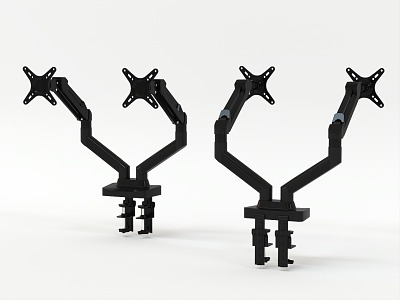 Modern dual monitor stand 3d model