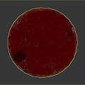 Rusty Red Metal Drum Equipment With Flammable Label And Worn Surface