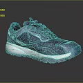 Navy Blue Modern Casual Sneakers With White Textured Sole And Panel Design