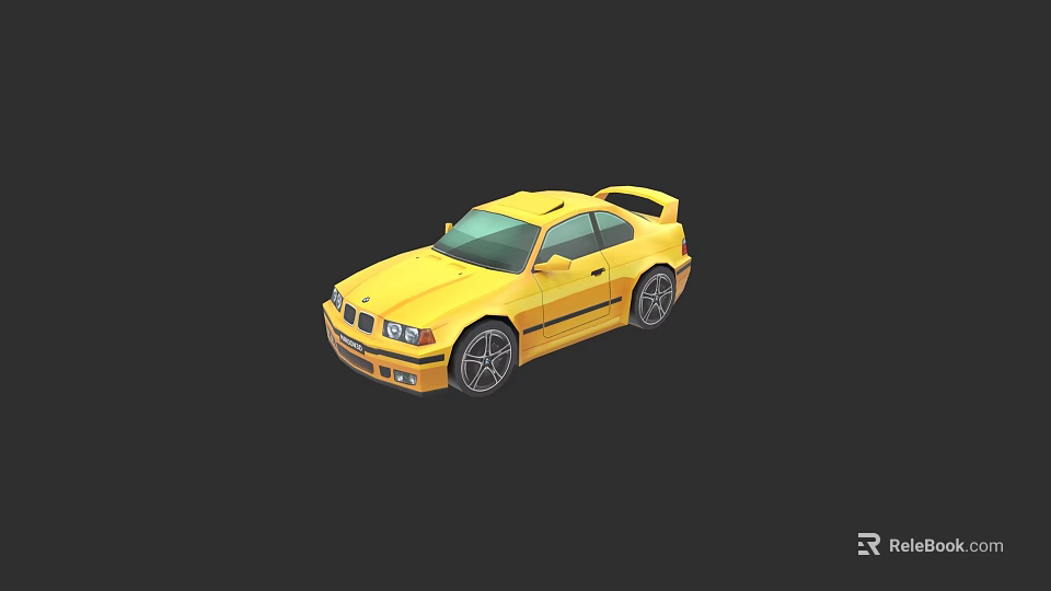 Yellow Sports Car Featuring Modern Sleek Design And Aerodynamic Body 3d model 