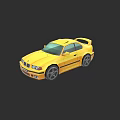 Yellow Sports Car Featuring Modern Sleek Design And Aerodynamic Body