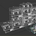 Multiple Layers Of Gray Server Racks With Colorful Cables Connected And Smaller Device Nearby