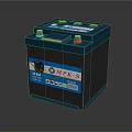 Blue HPK S Automotive Battery With Terminals And Information Label