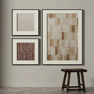 Silent Wind Abstract Decorative Painting 3d model