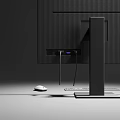 Modern Computer Desktop Setup Featuring Monitor Keyboard Mouse And Clean Design