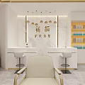 Modern Beauty Hair Salon Interior Design With Comfortable Styling Chairs Pendant Lights And Marble Flooring