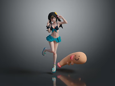 Cartoon Beauty Animation Beauty Animation Beauty Cartoon Girl Animation Girl Cartoon Girl Fantasy Beauty 3d model