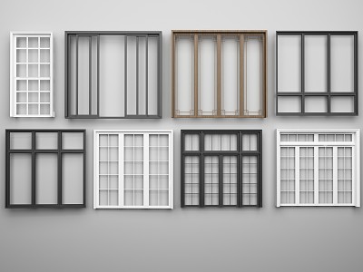 Modern casement window 3d model