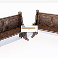 Traditional Wooden Leisure Chairs With Carved Design Paneled Back And Curved Armrests Set Of Two