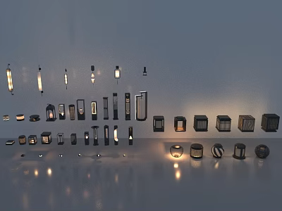 Various Decorative Outdoor Lights With Different Designs For Garden Patio And Pathway Use 3d model