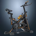Modern Black And Orange Exercise Bike For Home Gym Fitness Equipment