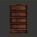 Sturdy Classic Wooden Bookshelf With Multiple Shelves And Bottom Drawers