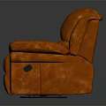 Orange Leather Single Sofa Modern Stylish Comfortable Living Room Furniture