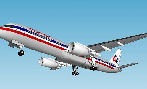 modern aircraft 3d model