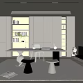 Modern study 3d model
