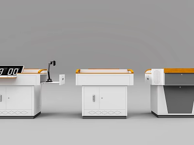 Modern Desk Designs With Wooden Tops Storage Cabinets And Different Styles 3d model