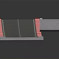 Car Moving On Road With Red White Stripes And Yellow Black Speed Bump