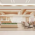 Spacious Modern Hospital Outpatient Clinic Waiting Area With Green Plants And Comfortable Chairs
