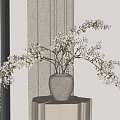 Modern Vase Flower Art Pottery Pot Vase Flower Art 3d model