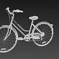 Vintage Bicycle With Light Blue Frame Brown Leather Seat And Chrome Wheels